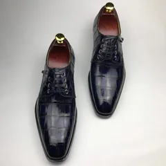 Fashion Men’s Crocodile Trend Leather Formal Shoes BMBAS12082 image 8
