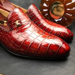 Driving Loafers Boat Shoes Slip On Crocodile BMBAS12084 image 6