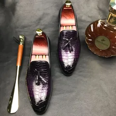 Genuine Crocodile Texture Penny Shoes BMPAS12085 image 7