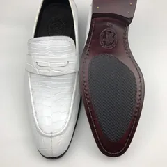 Crocodile White Loafer Shoes Texture Slip-Ons BMWAS12095 image 7