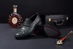 Crocodile Pattern Hasp Pointed Shoes BMGAS120100 image 6