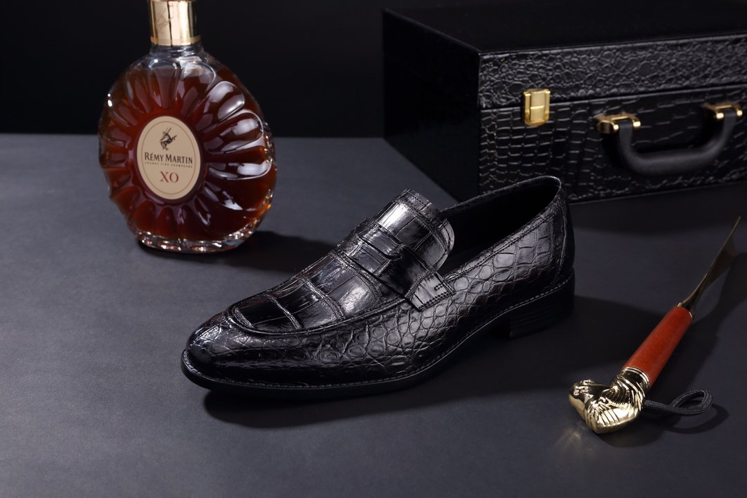 Men’s Soft Crcodile Genuine Leather Penny Loafers BMBAS120104 image 7