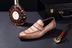 Men Slip-on Business Crocodile Lightweight Flat BMKAS120105 image 4