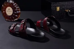 Crocodile Fashion Men Breathable Beach Slippers BMOAS120112 image 6