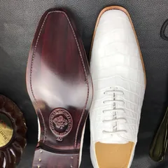 Mens Handcrafted Crocodile Oxford Shoe BMWAS120115 image 6