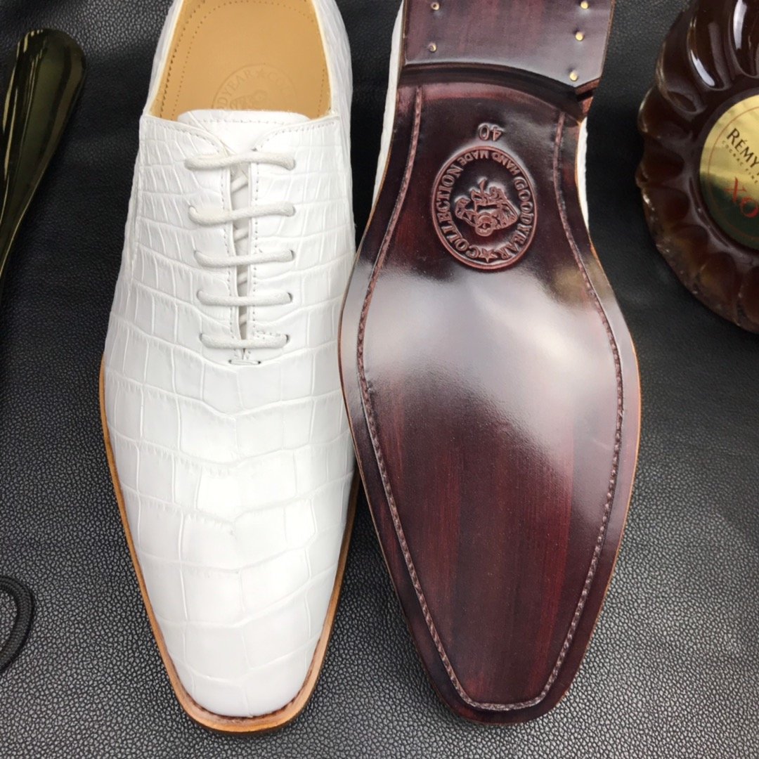 Mens Handcrafted Crocodile Oxford Shoe BMWAS120115 image 6