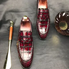 Men Crocodile Dress Shoes Peas Shoes BMBAS120118 image 6