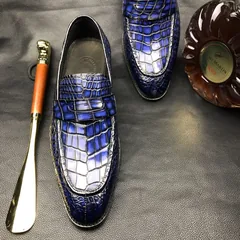 Mens Dress Shoes Genuine Crocodile Boat Shoes BMBAS120119 image 7