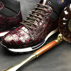 Men’s Casual Crocodile Leather Fashion Sneaker Shoes BMBAS120125 image 7