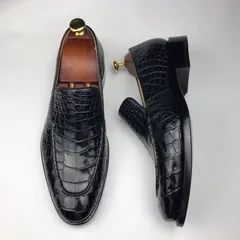 Men’s Slip-On Crocodile Driving Style Loafer BMBAS120131 image 7