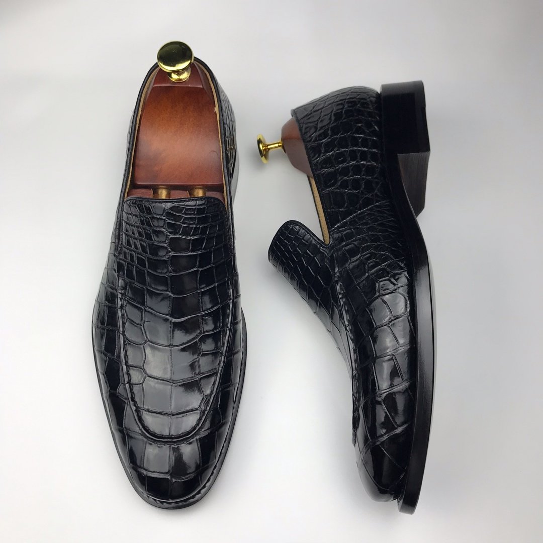 Men’s Slip-On Crocodile Driving Style Loafer BMBAS120131 image 7