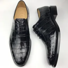 Scale-Patterned Lace-Up Oxford Shoes BMBAS120133 image 6