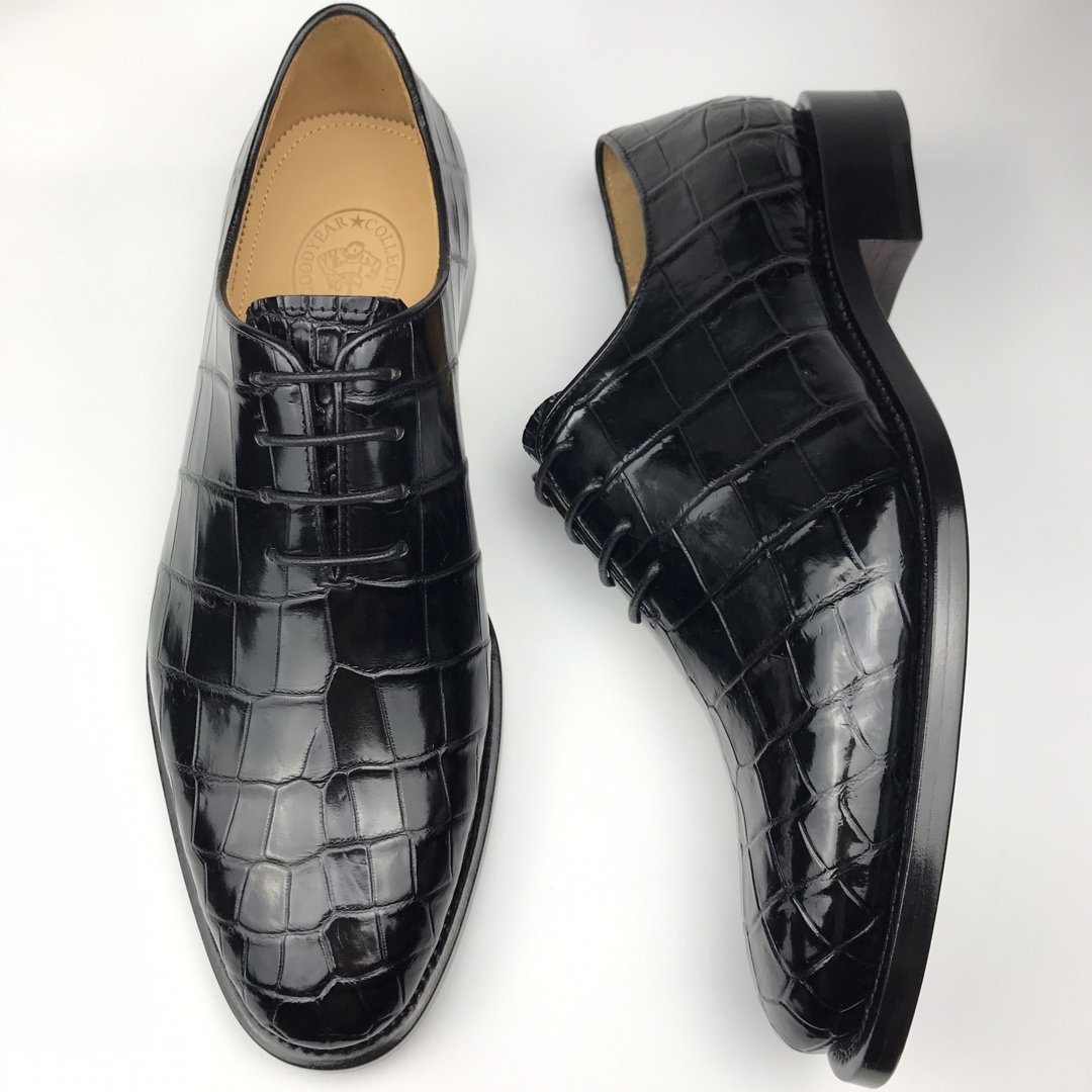 Men’s Crocodile Print Lace-up Oxford BMBAS120133 image 6