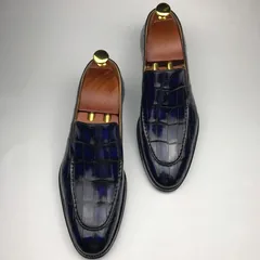 Mens Crocodile Slip-On Dress Loafer BMBAS12063 image 6