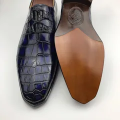 Blue Scale-Patterned Dress Shoes BMBAS120142 image 5