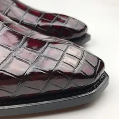 Men’s Genuine Crocodile Oxford Shoes Lace Up Shoes BMBAS120143 image 5