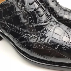 Men’s Crocodile with Leather Sole Oxford BMBAS120149 image 6