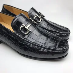 Crocodile Leather Casual Slip On Shoes Comfortable Loafer BMBAS120150 image 5