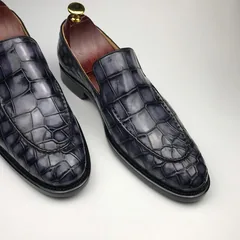 Men’s Loafers Crocodile Formal Classic Dress Shoes BMGAS12065 image 8