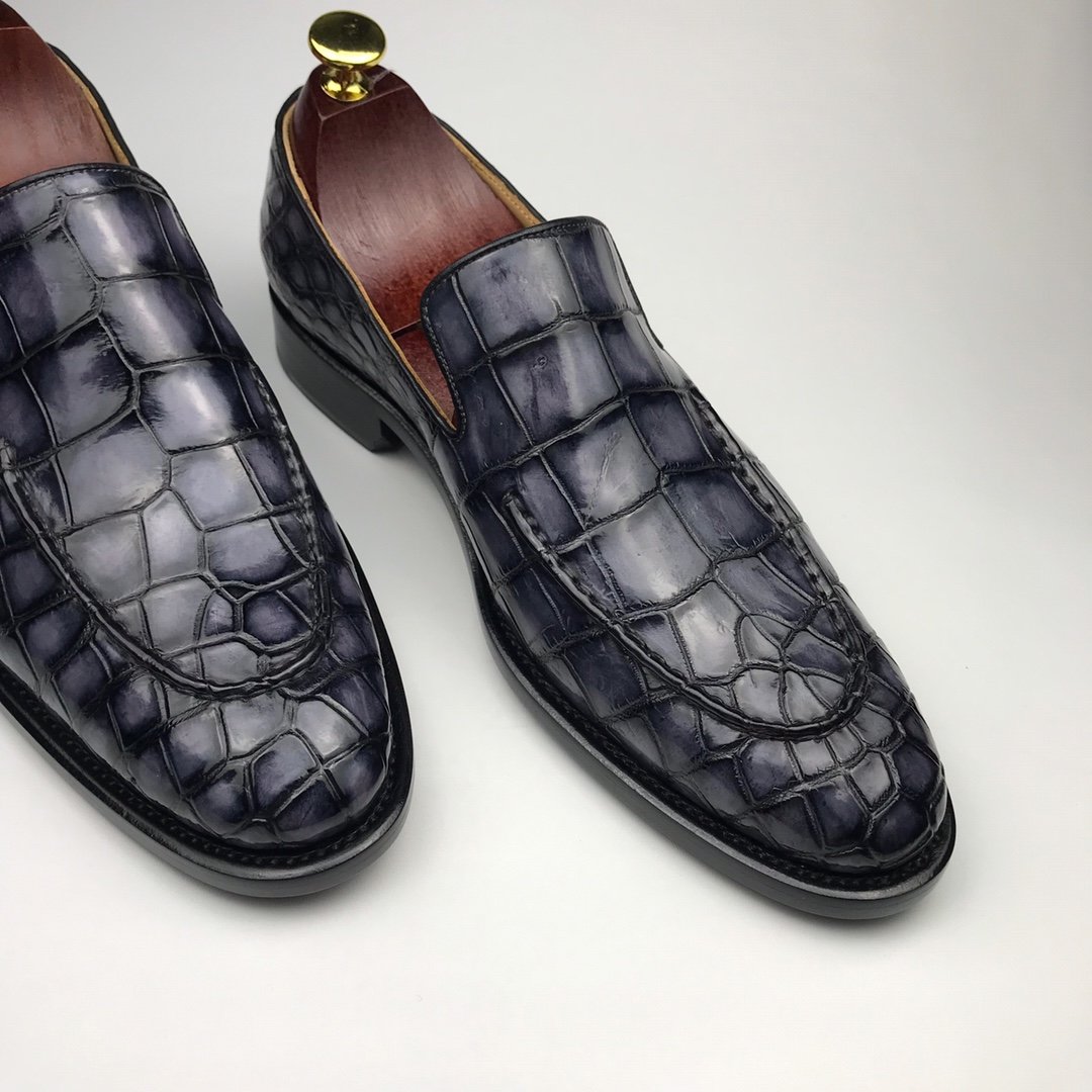 Men’s Loafers Crocodile Formal Classic Dress Shoes BMGAS12065 image 8