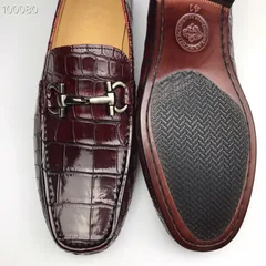 Crocodile Leather Men’s Penny Loafer BMBAS120157 image 7