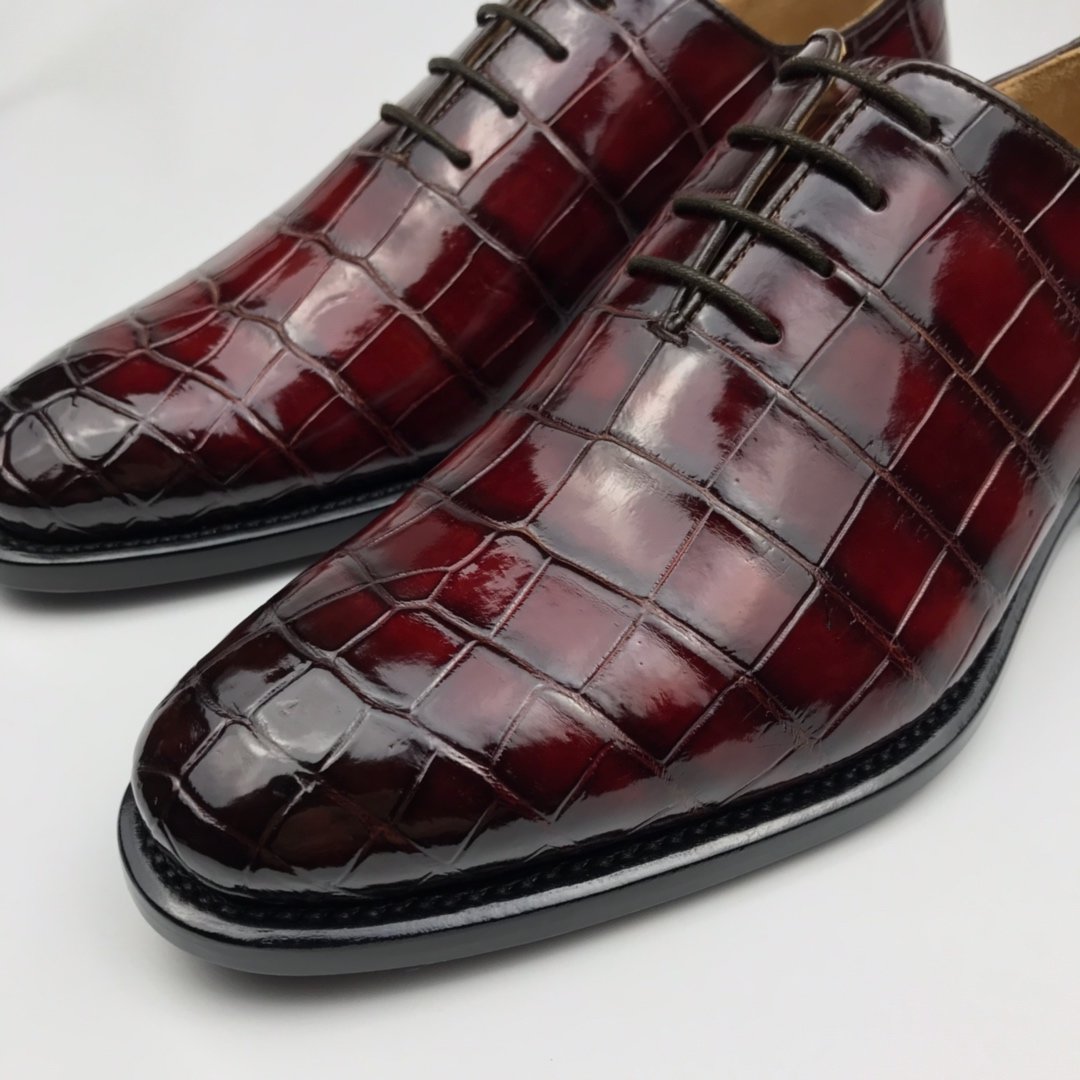 Oxford Crocodile Dress Shoes Comfortable Classic Design BMBAS120164 image 7