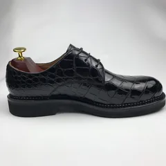 Genuine Leather Derby Handmade Crocodile Lace Up Oxford Dress Shoes BMBAS120166 image 4