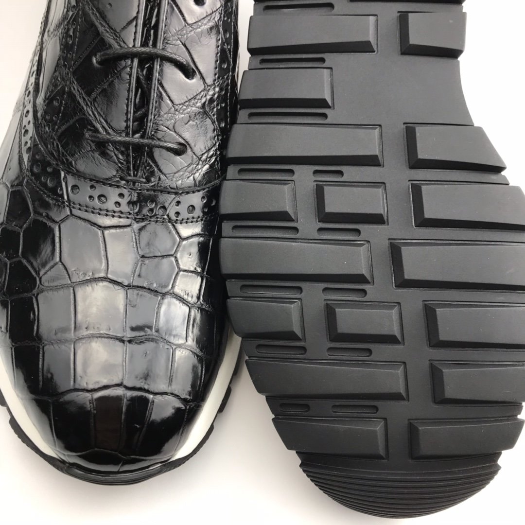 Men’s Crocodile Leather Oxford Shoes Casual Sneaker BMBAS120172 image 7