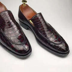 Genuine All Real Crocodile Skin Dress Shoe BMBAS12067 image 7