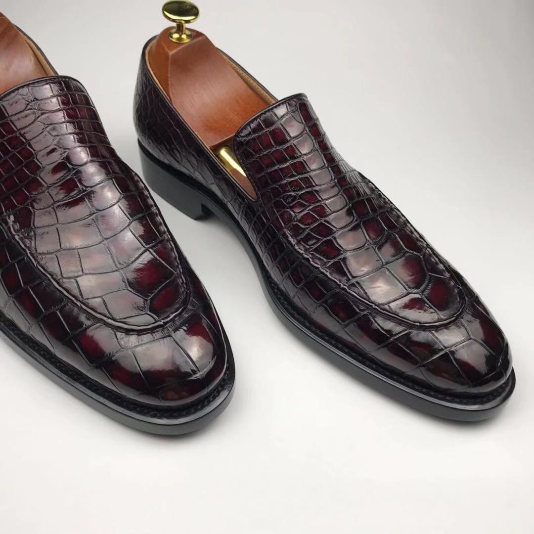 Genuine All Real Crocodile Skin Dress Shoe BMBAS12067 image 7