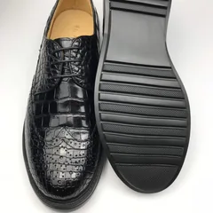 Exotic Men’s Crocodile Leather Wingtip Shoes BMBAS120180 image 7