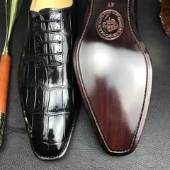 Crocodile Oxford Dress Shoes Men’s Formal Classic Design BMBAS120190 image 7