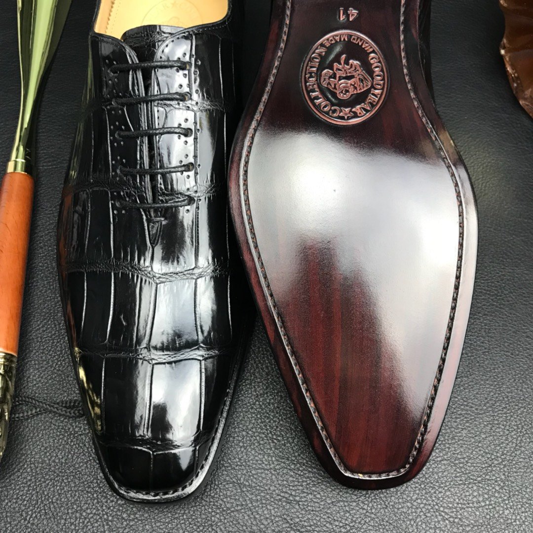 Crocodile Oxford Dress Shoes Men’s Formal Classic Design BMBAS120190 image 7