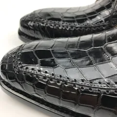 Genuine Crocodile Leather Vintage Handmade Shoes BMBAS120198 image 6