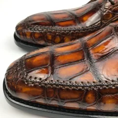 Derby Croc-Effect Leather Shoes BMBAS120200 image 7