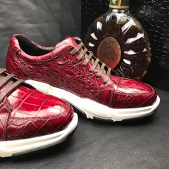 Crocodile Leather Mens Running Shoe BMRAS12076 image 5