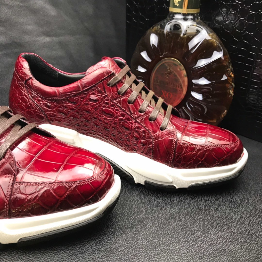 Crocodile Leather Mens Running Shoe BMRAS12076 image 5