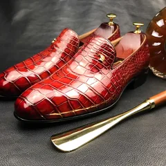 Driving Loafers Boat Shoes Slip On Crocodile BMBAS12084 image 7