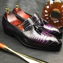 Genuine Crocodile Texture Penny Shoes BMPAS12085 image 8
