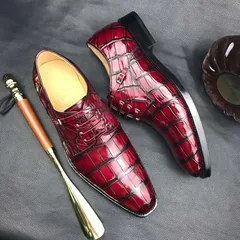 Men’s Business Shoes Crocodile Derby British Style BMBAS12086 image 6