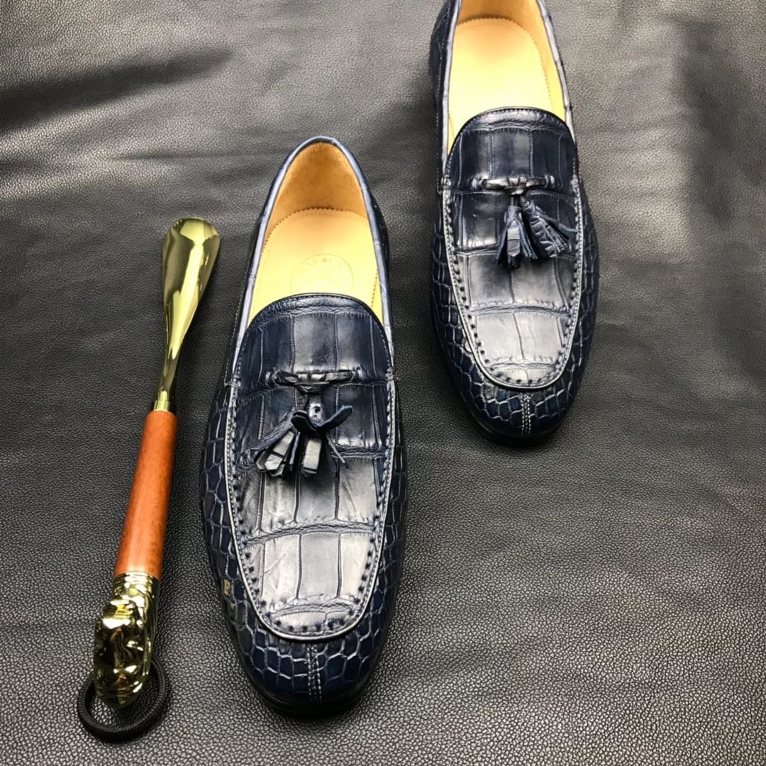 Lifestyle Men’s Handcrafted Crocodile Penny Loafer BMBAS120117 image 7