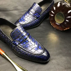 Mens Dress Shoes Genuine Crocodile Boat Shoes BMBAS120119 image 8