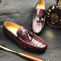 Men’s Crocodile Tassel Loafer Slip On BMBAS120122 image 7