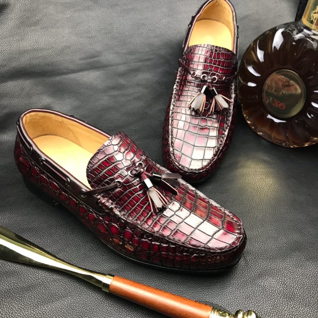 Men’s Crocodile Tassel Loafer Slip On BMBAS120122 image 7