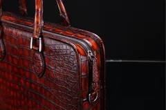 Crocodile Leather Handbag Briefcase BMBAB120124 image 8