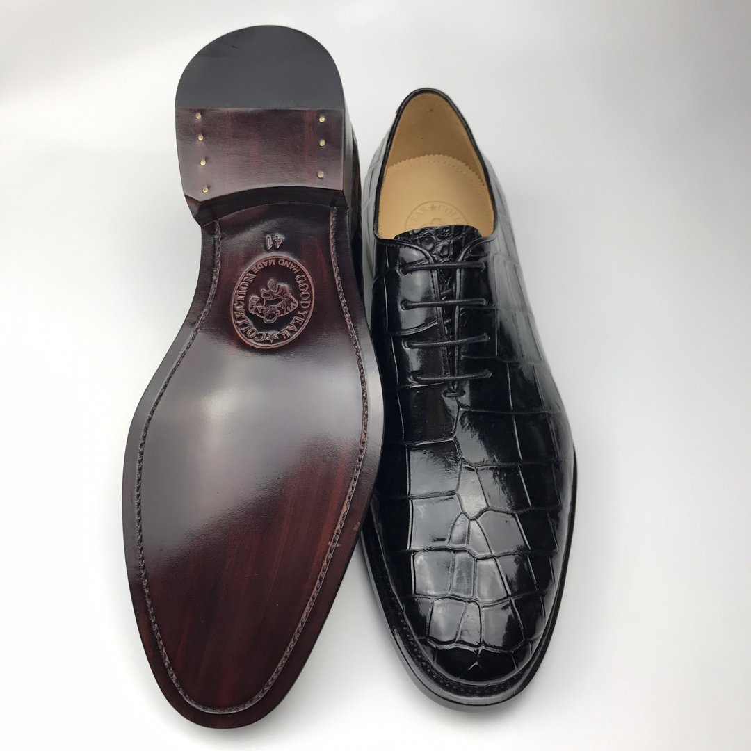 Men’s Crocodile Print Lace-up Oxford BMBAS120133 image 7