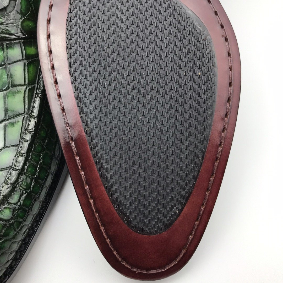 Men Penny Loafer Slip on Crocodile Texture BMGAS120135 image 7
