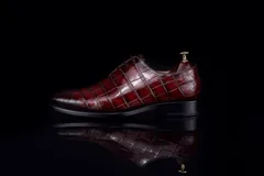 Mens classic Oxfords Crocodile Wedding Shoes BMBAS120140 image 9