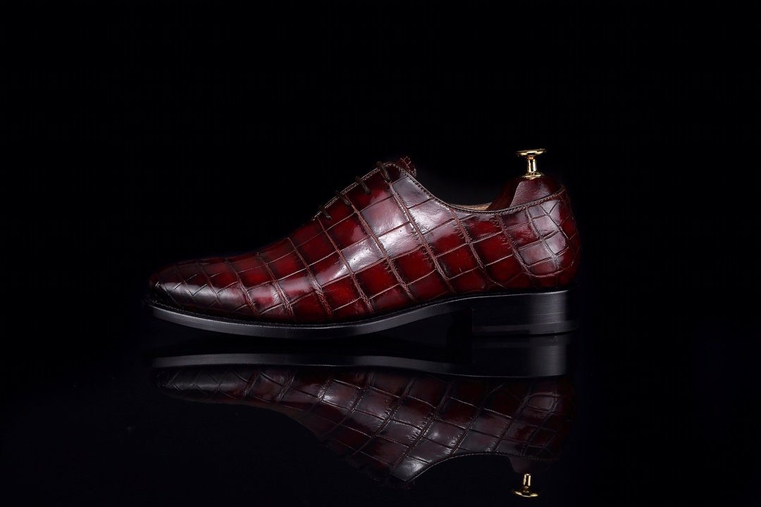 Mens classic Oxfords Crocodile Wedding Shoes BMBAS120140 image 9