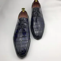 Blue Scale-Patterned Dress Shoes BMBAS120142 image 6